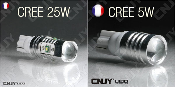 Modèle d'ampoule Cree LED 5w et 25W