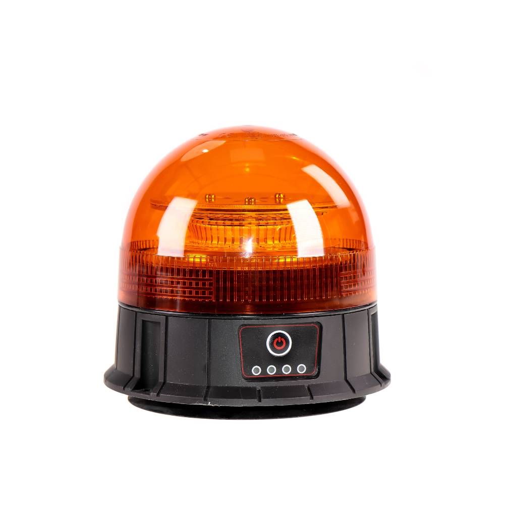 Gyrophare led orange autonome et magnétique rechargeable sans fil ECE R65  10R .