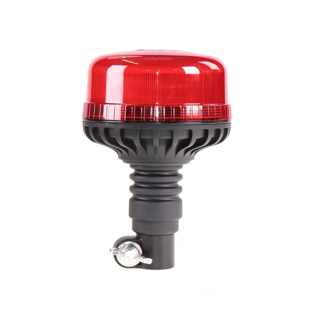 Gyrophare LED Matel Service - 12V/24V - 4 Modes Flash - Support Tube 24mm - Pour Véhicules Et Chantiers