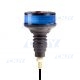 Gyrophare led 36W bleu compact sur tige permanent flexible ECE R65