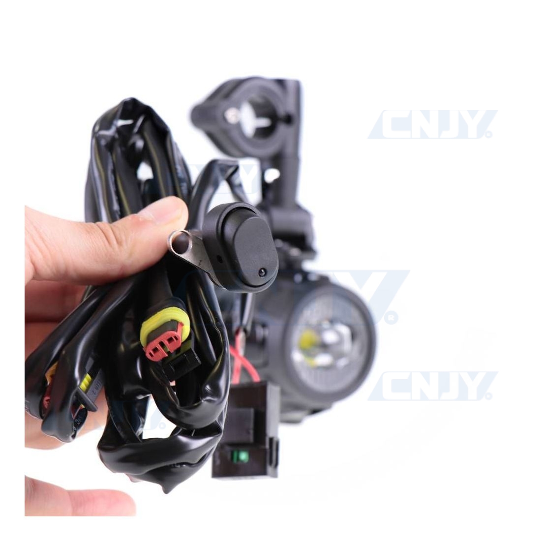 Lot De 2 Phares Antibrouillard LED Pour BMW R1200GS / F800GS - Étanche IP67 - Blanc 6000K - Montage Facile