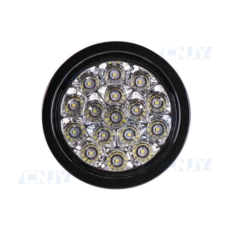 feu recul à led rond pour remorque blanc 12V 24V