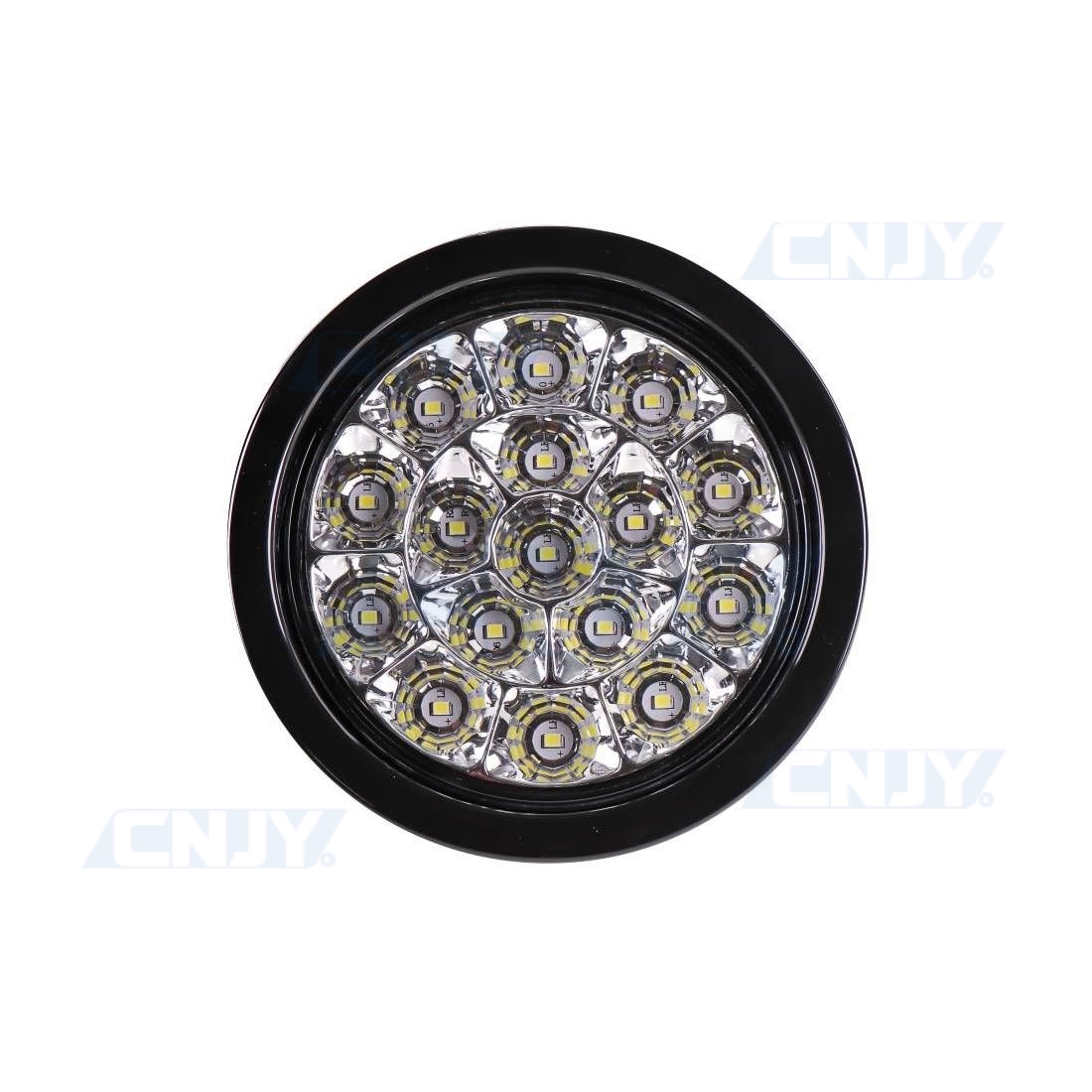 Feu de recul à led rond blanc 4 12V et 24V de signalisation pour remorque  auto, camion par CNJY®