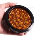 feu clignotant à led rond pour remorque orange 12V 24V