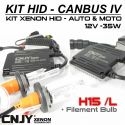 KIT XENON HID H15/L 6000K CANBUS SLIM"CNJY"ANTI ERREUR ODB VW GOLF 6 AUDI A5 A6