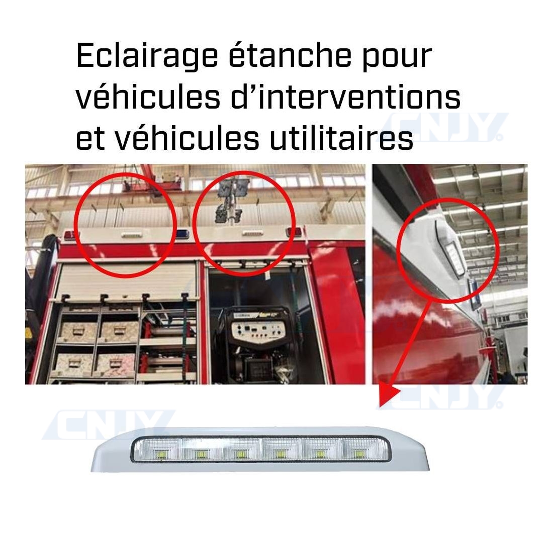 Eclairage led de cabine et auvent pour utilitaire, camion, caravane, bateau  12/24V CNJY® SLX-01