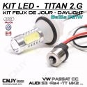 2 AMPOULE LED CNJY TITAN2.G KIT BA15S P21W ANTI ERREUR PLUG AND PLAY SANS ERREUR ODB POUR FEUX JOUR DIURNE VW PASSAT CC 