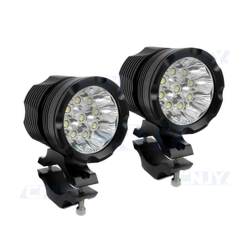 Feux auxiliaire led moto DEEPER® COMBO longue portée et anti brouillard  solide, puissant et universel.