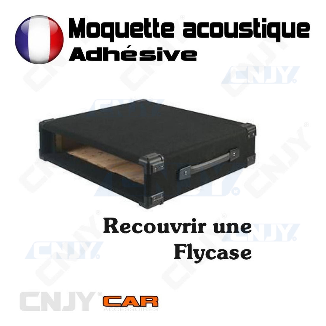 ROULEAU DE MOQUETTE ACOUSTIQUE ADHESIVE 150cm xL - NOIR