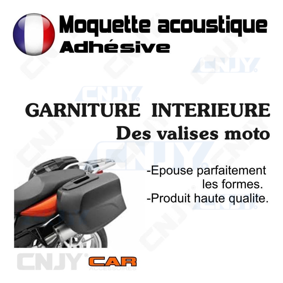 XPL Moquette acoustique adhésive lisse insonorisante noire pour revêtement  voiture, 150 x 70 cm, Noir : : Auto et Moto
