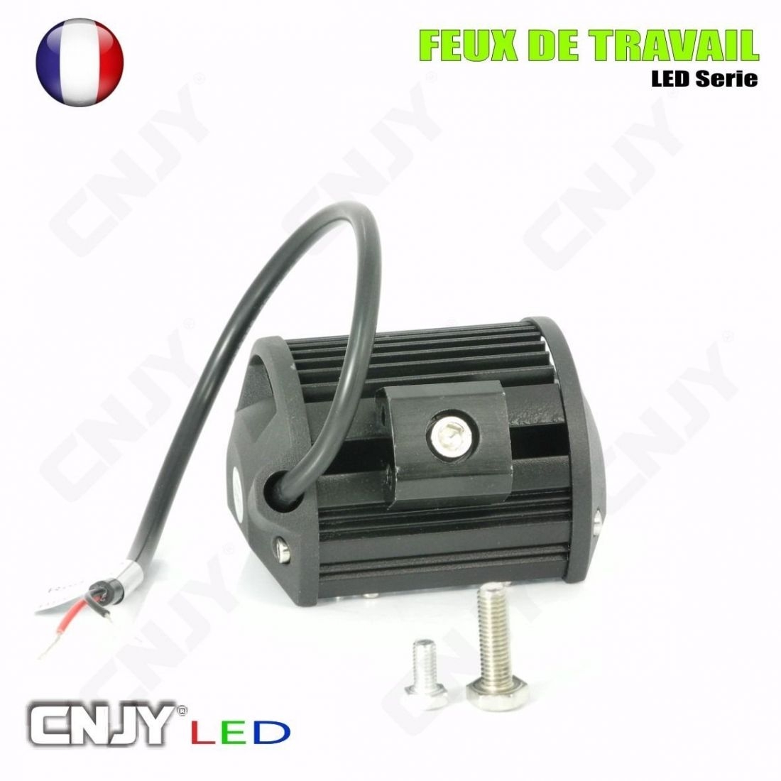 Phare de travail à led feux compact spot GZER® 18W 12V 24V