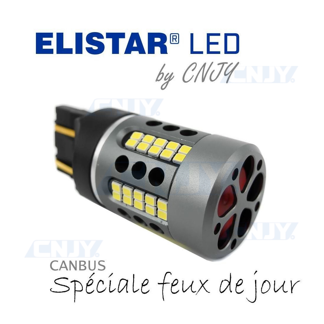 Ampoule led W21/5W 7443 T20 ELISTAR® ANTI ERREUR spéciale veilleuse et feux  de jour 12V 24V feux diurne.