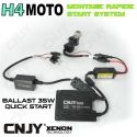 KIT XENON HID H4-MOTO HI/LOW 35W AVEC PRISE PLUG AND PLAY & BALLAST QUICK START 