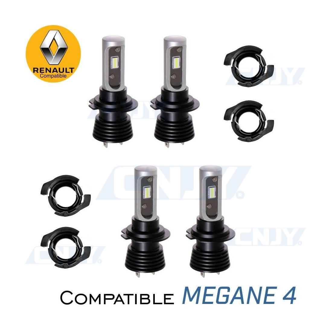 Adaptateur Porte Ampoules H7 Type 3 Spécial Kit LED pour Renault