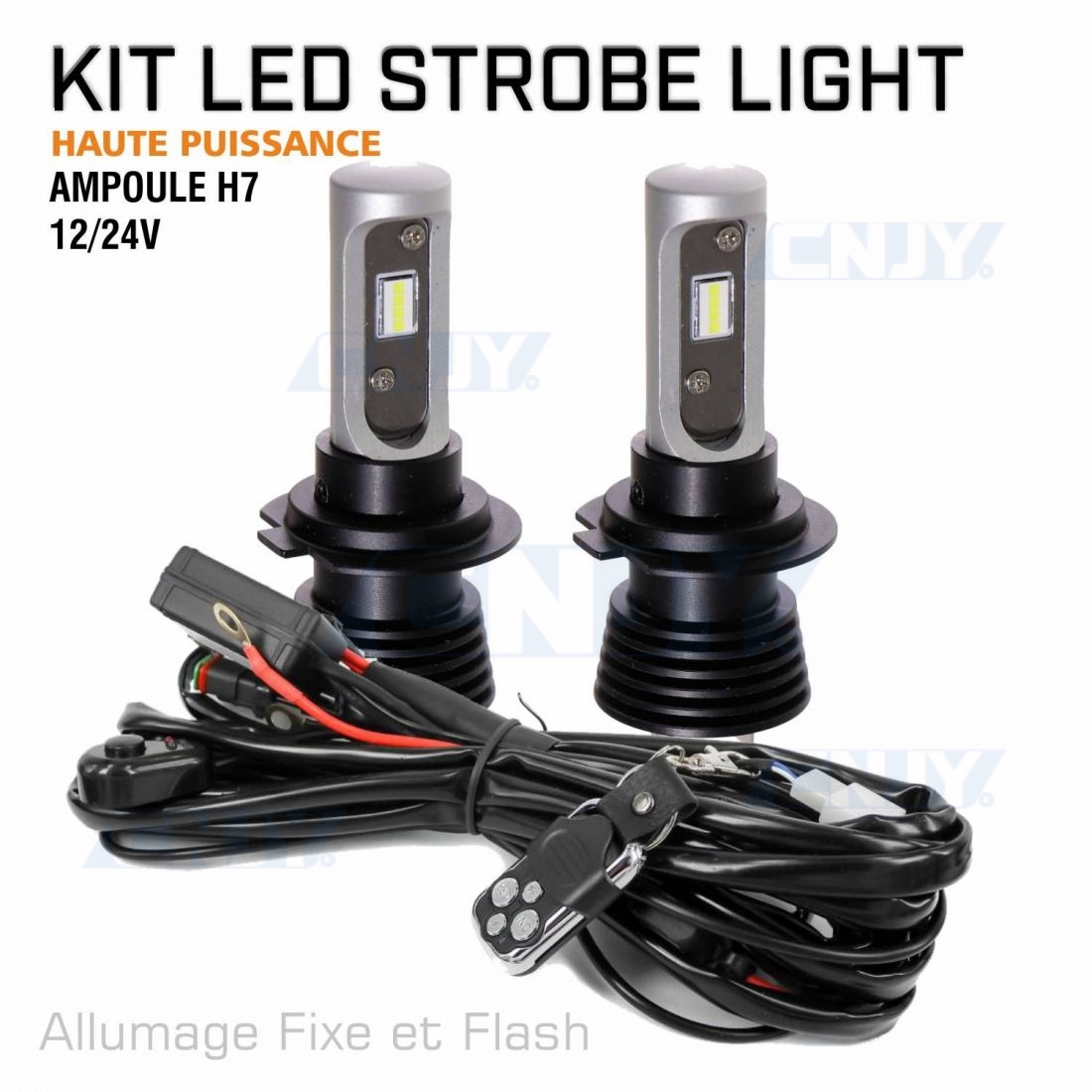 Ampoules de phares de voiture LED H7, Canbus Anti-Hyperflash, sans