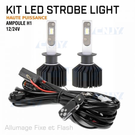 ampoule led H1 flash strobo