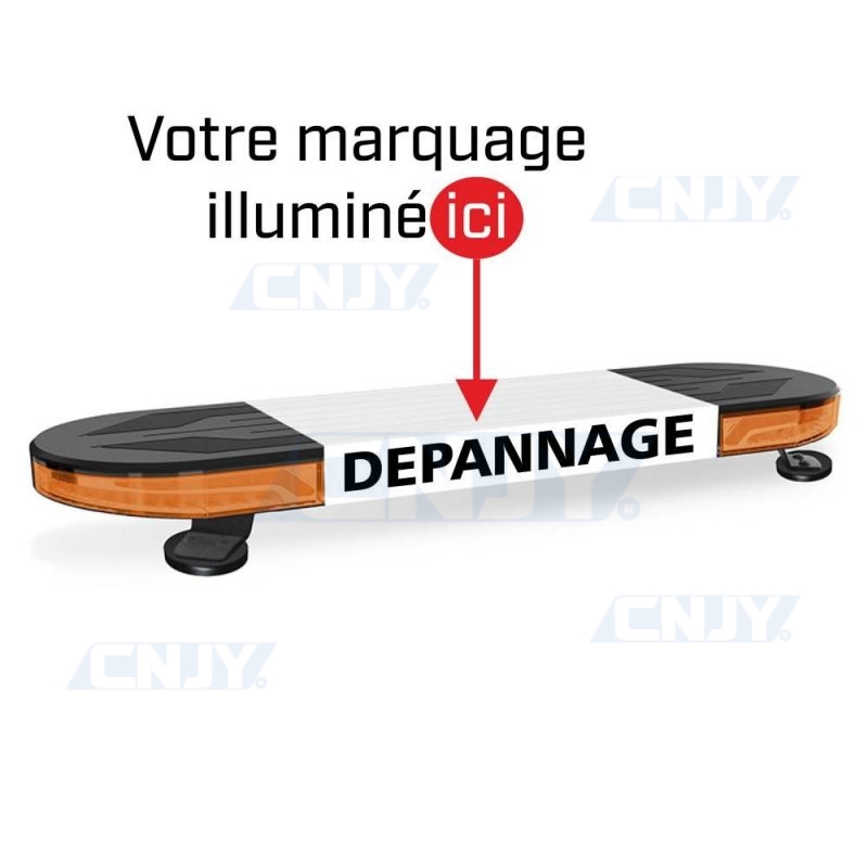 RAMPE DE SIGNALISATION LED CONVOI AGRICOLE/EXCEPTIONNEL MAGNETIQUE 12/24v