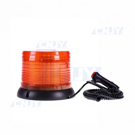 GYROPHARE LED BLANC ECLAIRAGE ORANGE MAGNETIQUE AVEC CORDON 12/24 V ( avec  inter et cycle de clignotement )