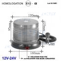 Gyrophare led rouge magnétique ECE 10R 12v 24v