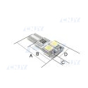 AMPOULE 4 LED W5W T10 12V 2 FACES SMD ANTI ERREUR CANBUS ODB