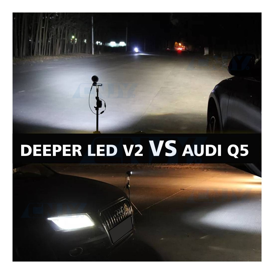 2 Longues Portée LED pour Moto QUAD / Feu de Route / Phare / Antibrouillard  NEUF