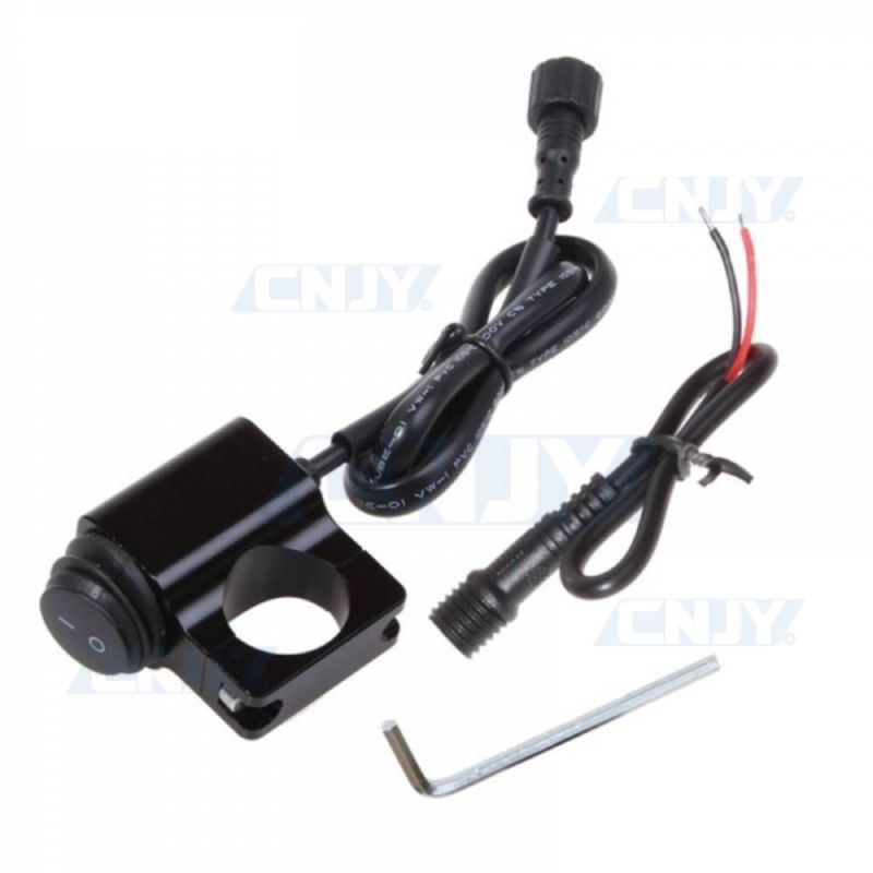 INTERRUPTEUR ON/OFF ALU POUR GUIDON DE MOTO IP56 12V