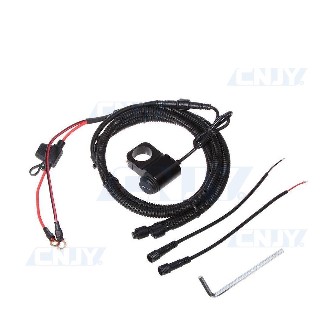 INTERRUPTEUR ON/OFF 12V MOTO ETANCHE IP68 - IDEAL POUR MONTAGE SUR GUIDON