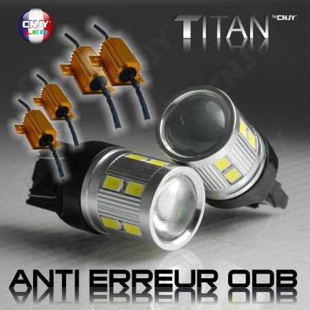 2 AMPOULE LED CNJY TITAN2.G KIT BA15S P21W ANTI ERREUR PLUG AND