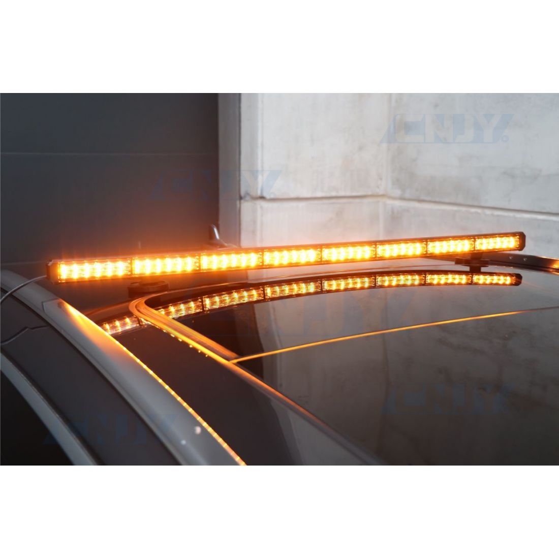 Rampe lumineuse LED slim orange + centre blanc illuminé, 1,20M - 10/30V