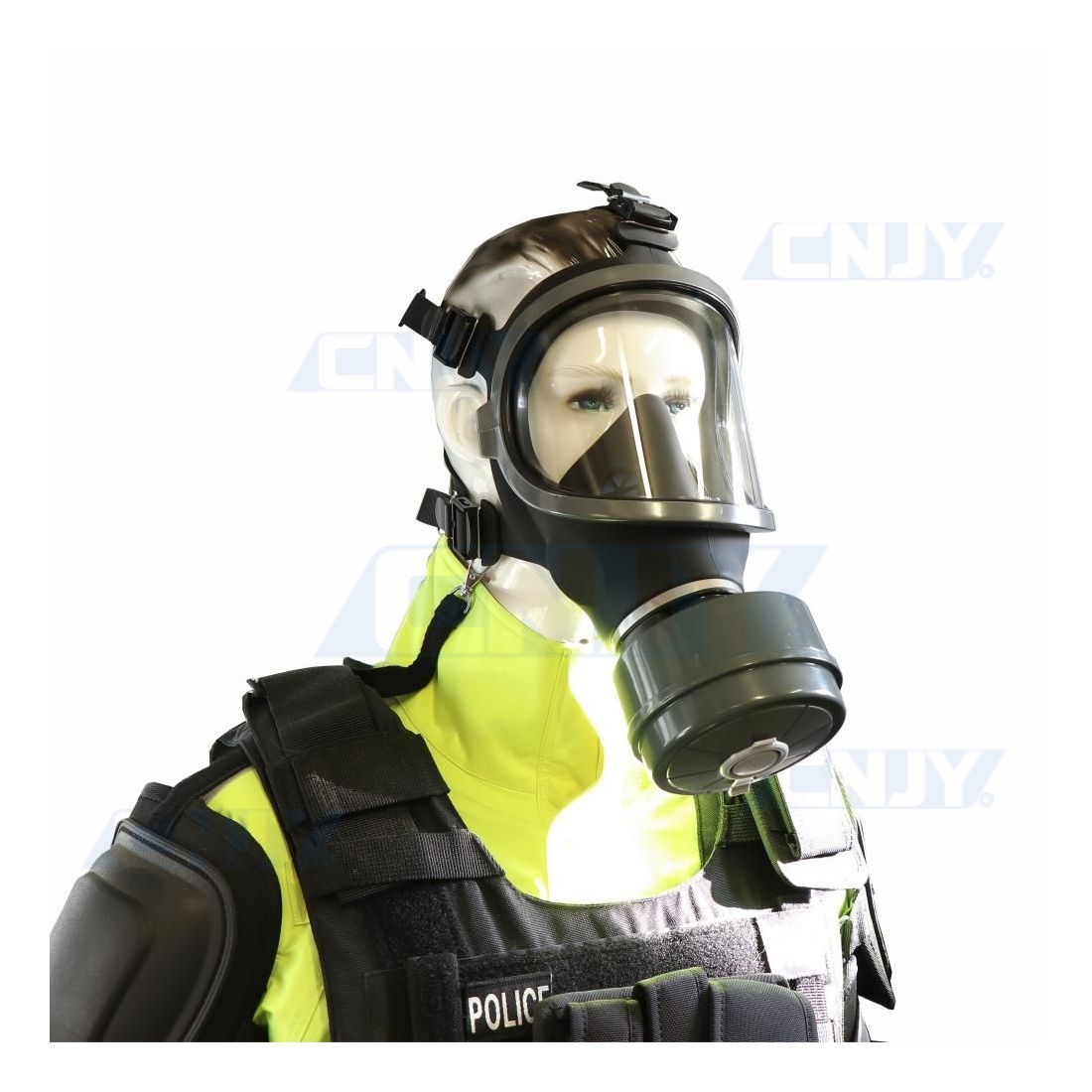 Masque de protection intégrale ; filtration des gaz, poussières et vapeurs  toxiques.