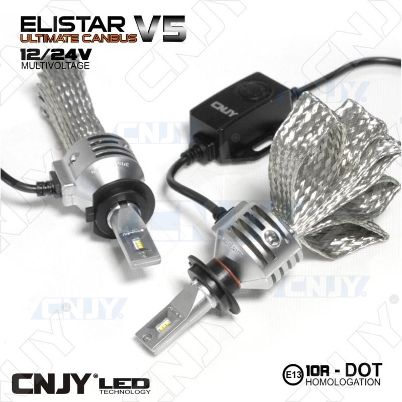 KIT DE CONVERSION ELISTAR V3 2 AMPOULES H7 LED AVEC ADAPTATEUR VW