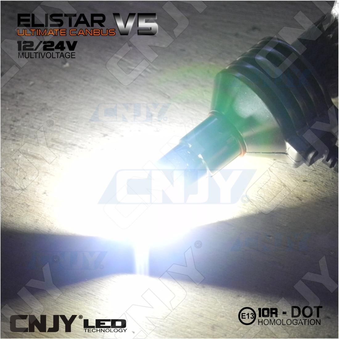 KIT LED CNJY ELISTAR H4 P43T-BI HI/LOW 12V BLANC 5500K 2 AMPOULES VENTILEE  POUR FEUX CROISEMENT-DE ROUTE-ANTI BROUILLARD 12V à