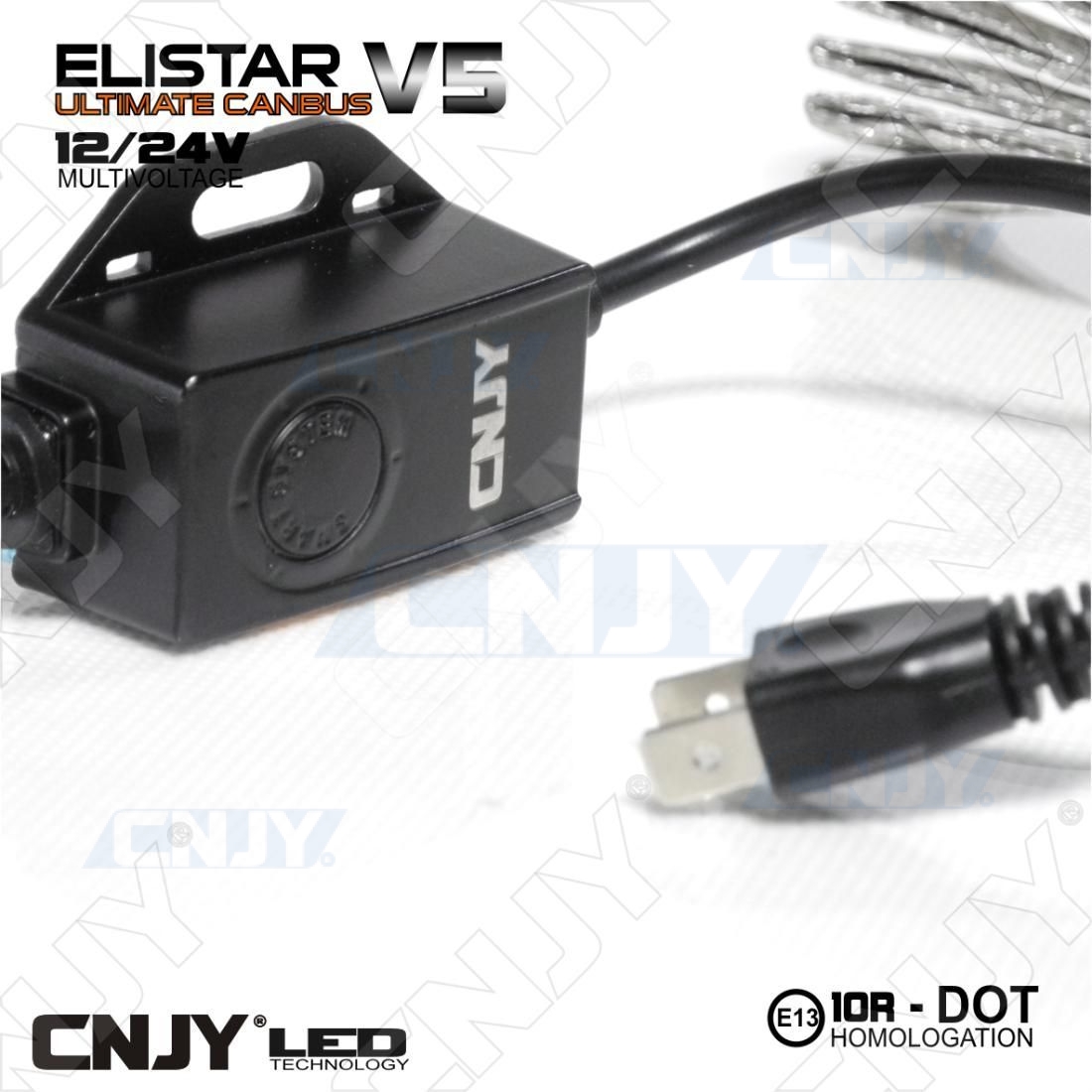 KIT DE CONVERSION ELISTAR V3 2 AMPOULES H7 LED AVEC ADAPTATEUR VW