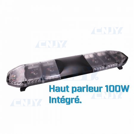 Gyrophare rampe de toit led 120cm combiné sirène américaine