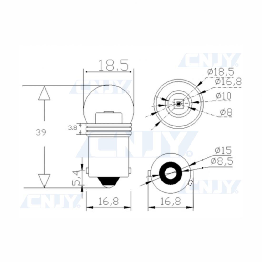 1056 Py21W led