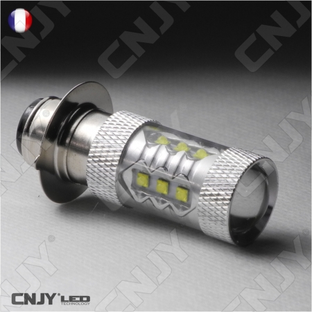 AMPOULE LED H6M P15D 35W/35W CREE LED XPE 80W POUR PHARE FEUX MOTO QUAD SCOOTER