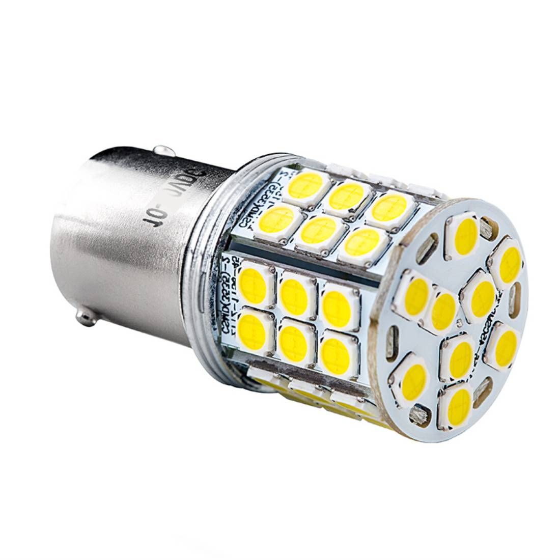 Ampoules LED Voiture 1156 P21W BA15S - Lot De 2 - Blanc Xénon 6000K - Canbus Sans Erreur - 3000 Lumens - Ventilateur Intégré