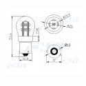 AMPOULE 9 LED CREE® SuperShine® BAU15S RY10W PY21W 12/24V DC