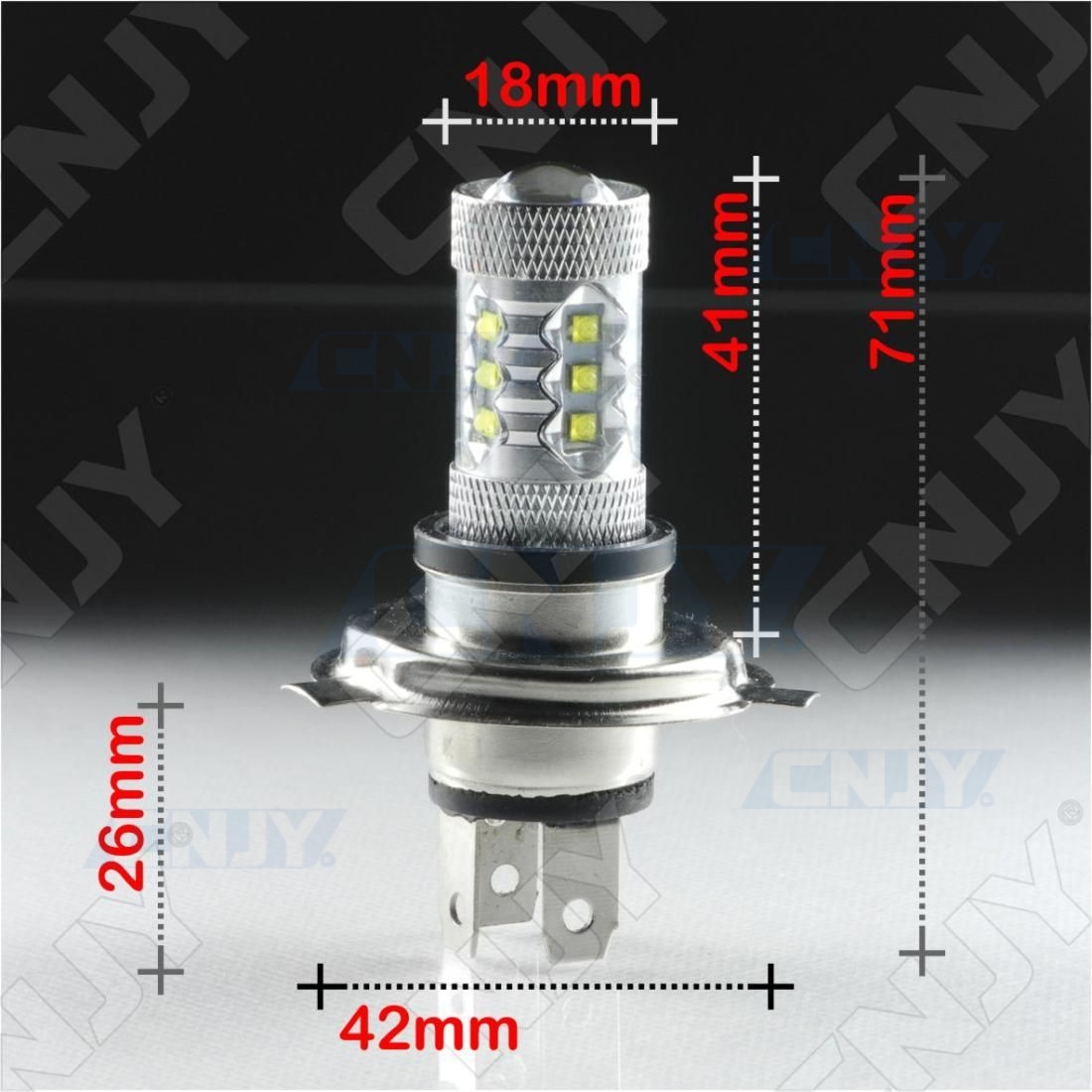 H4 Ampoule Led blanc 6000K