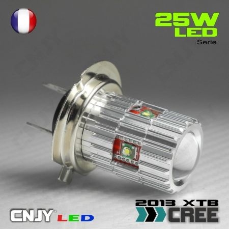 1 AMPOULE 16 LED H7 PX26D TYPE 80W CREE XPE LENTICULAIRE 12V POUR