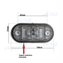 Feu de gabarit latéral ovale à led orange A8126 12v 24V