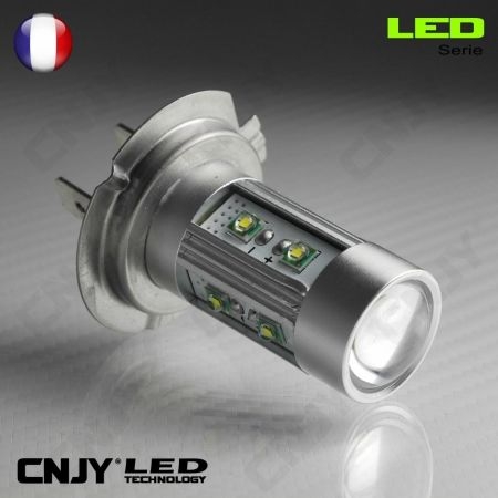 1 AMPOULE LED H7 PX26D 50W CREE LENTICULAIRE 12V POUR FEUX DE JOUR & PHARE ANTI BROUILLARD