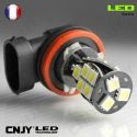 1 AMPOULE LED H8 PGJ19-1 18SMD CANBUS ANTI ERREUR 12V POUR FEUX DE JOUR & PHARE ANTI BROUILLARD