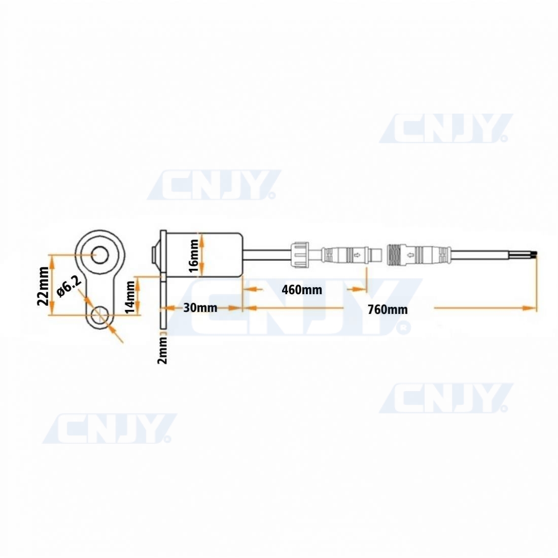 Interrupteur led moto montage guidon