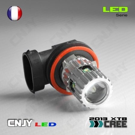 1 AMPOULE LED H8 PGJ19-1 25W CREE LENTICULAIRE 12V POUR FEUX DE JOUR & PHARE ANTI BROUILLARD