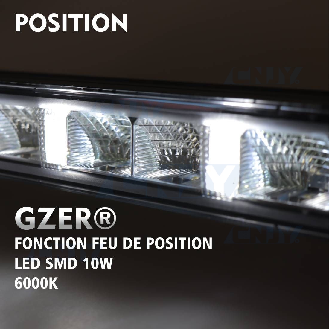 Barre d'éclairage à led longue portée et position GZER®EVO12 HOMOLOGUE E9  10R 10R 60W 12V 24V