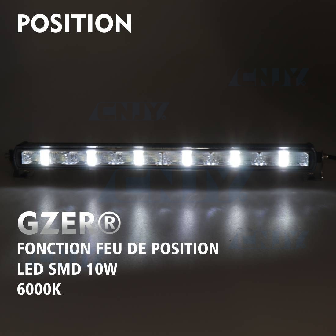 Feu de gabarit et de position pour camion et remoque à led blanc 12v 24V  homologué E9 ECE 10R.