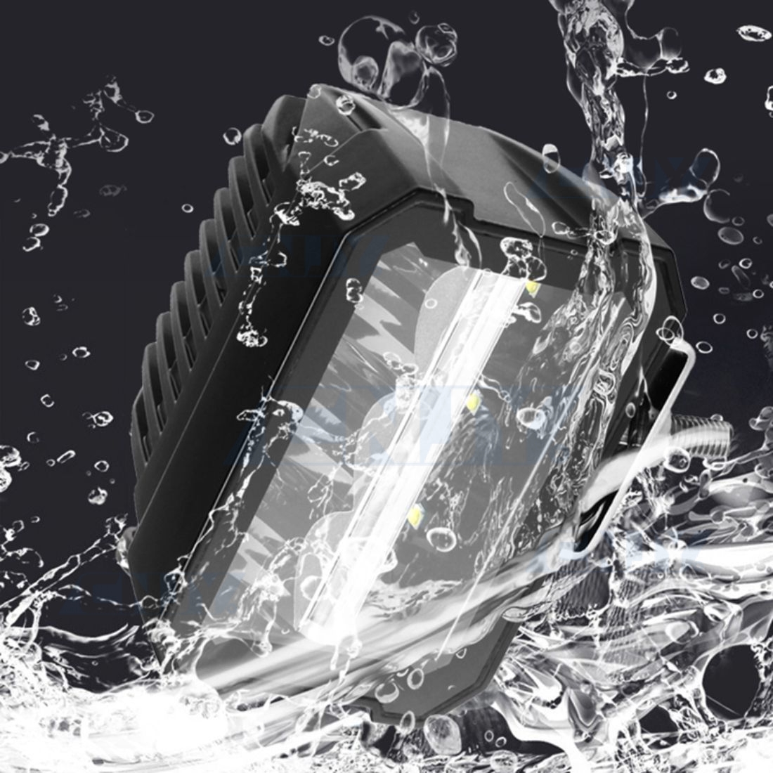 2 Phares LED 55W 12V/24V Avec Gyrophare - Feux Auxiliaires Pour Camions, 4x4 Et Poids Lourds