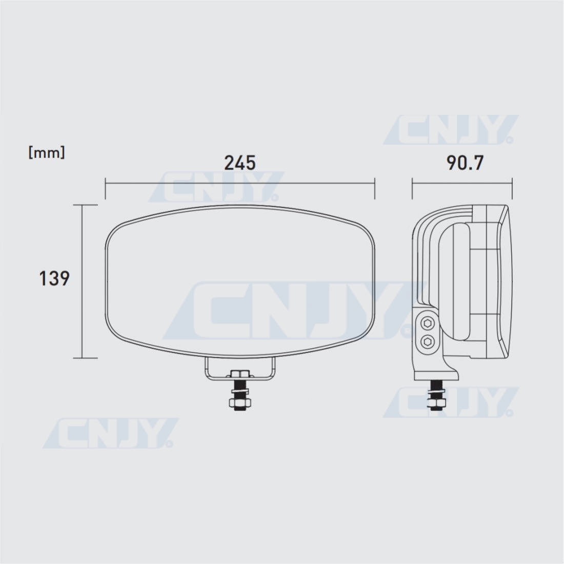 4x Phares Feux Longue Portée + Diurne E Marque LED Neon 12-24V 5800lm  Camion 4x4