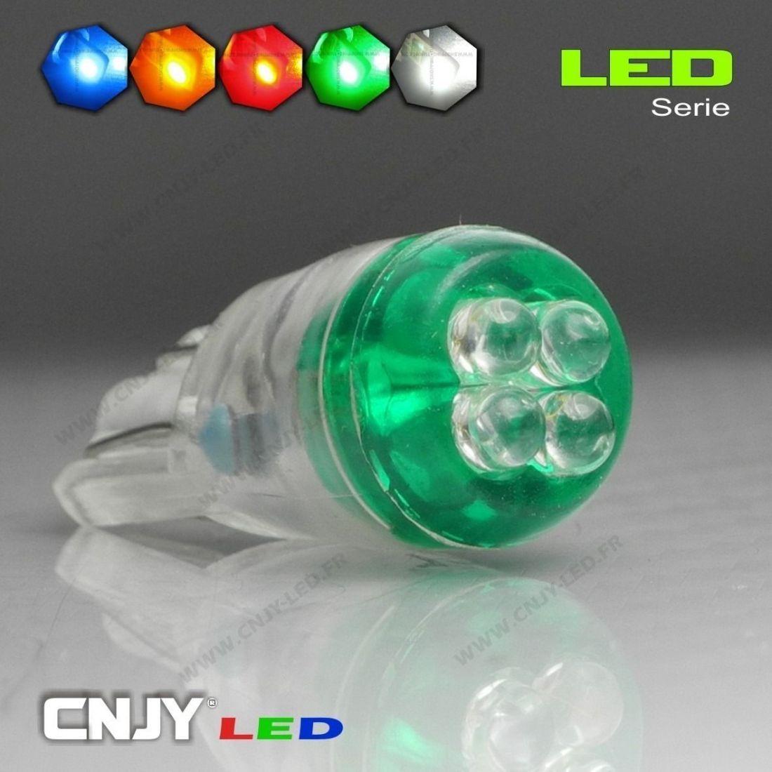 Ampoule led T10 W5W WY5W de veilleuse auto, moto, blanc, bleu